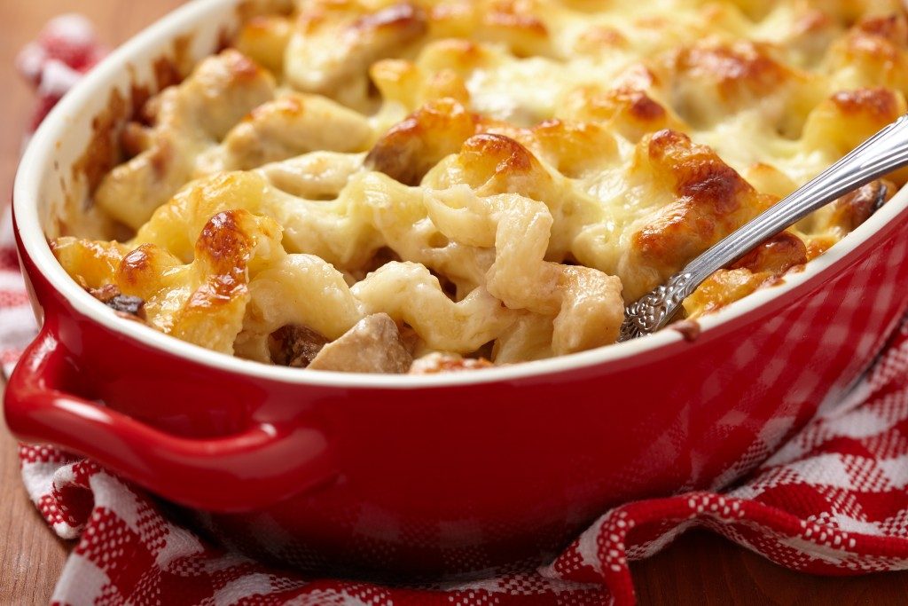 mac and cheese in a casserole